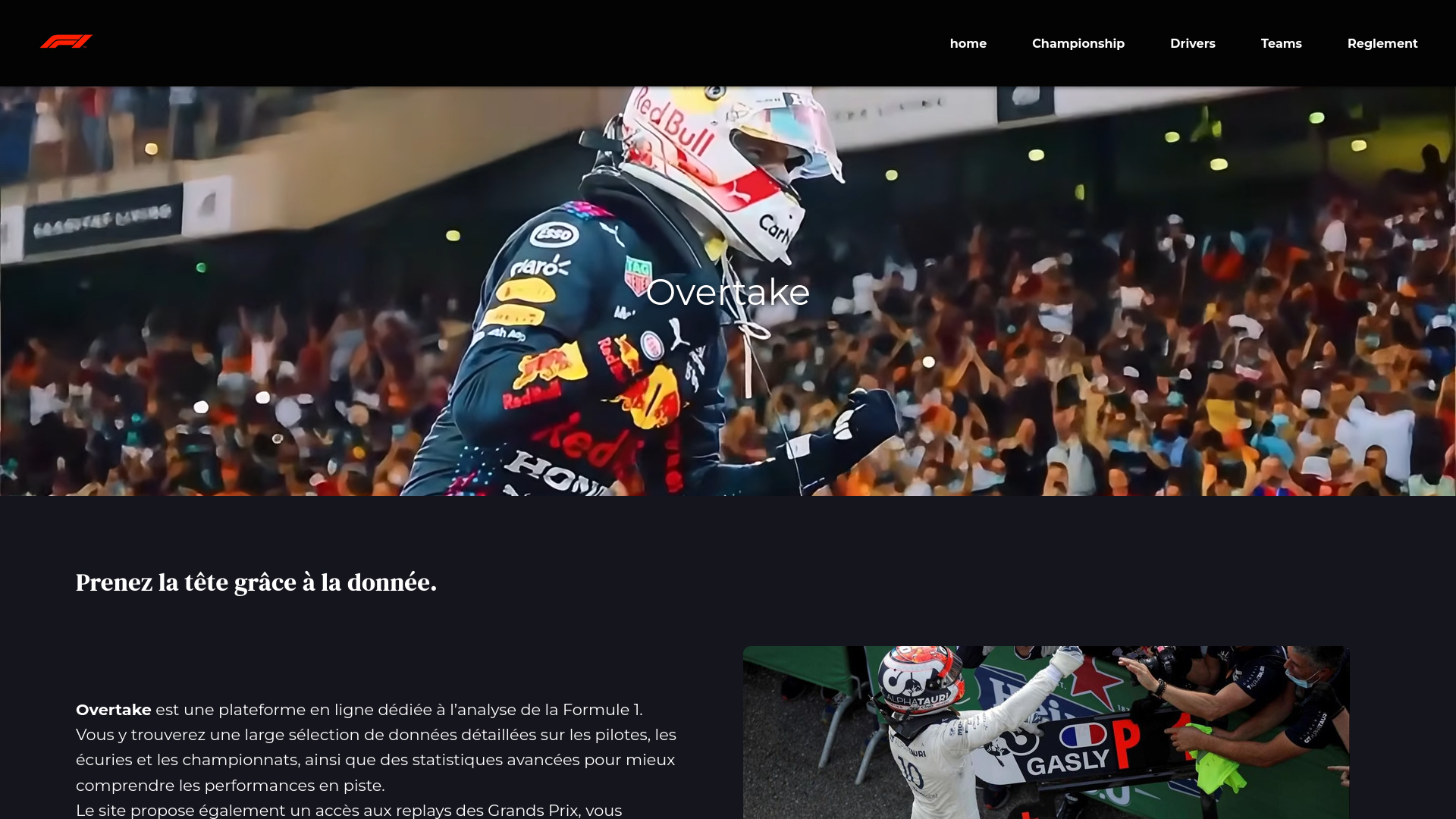 Aperçu du projet Overtake