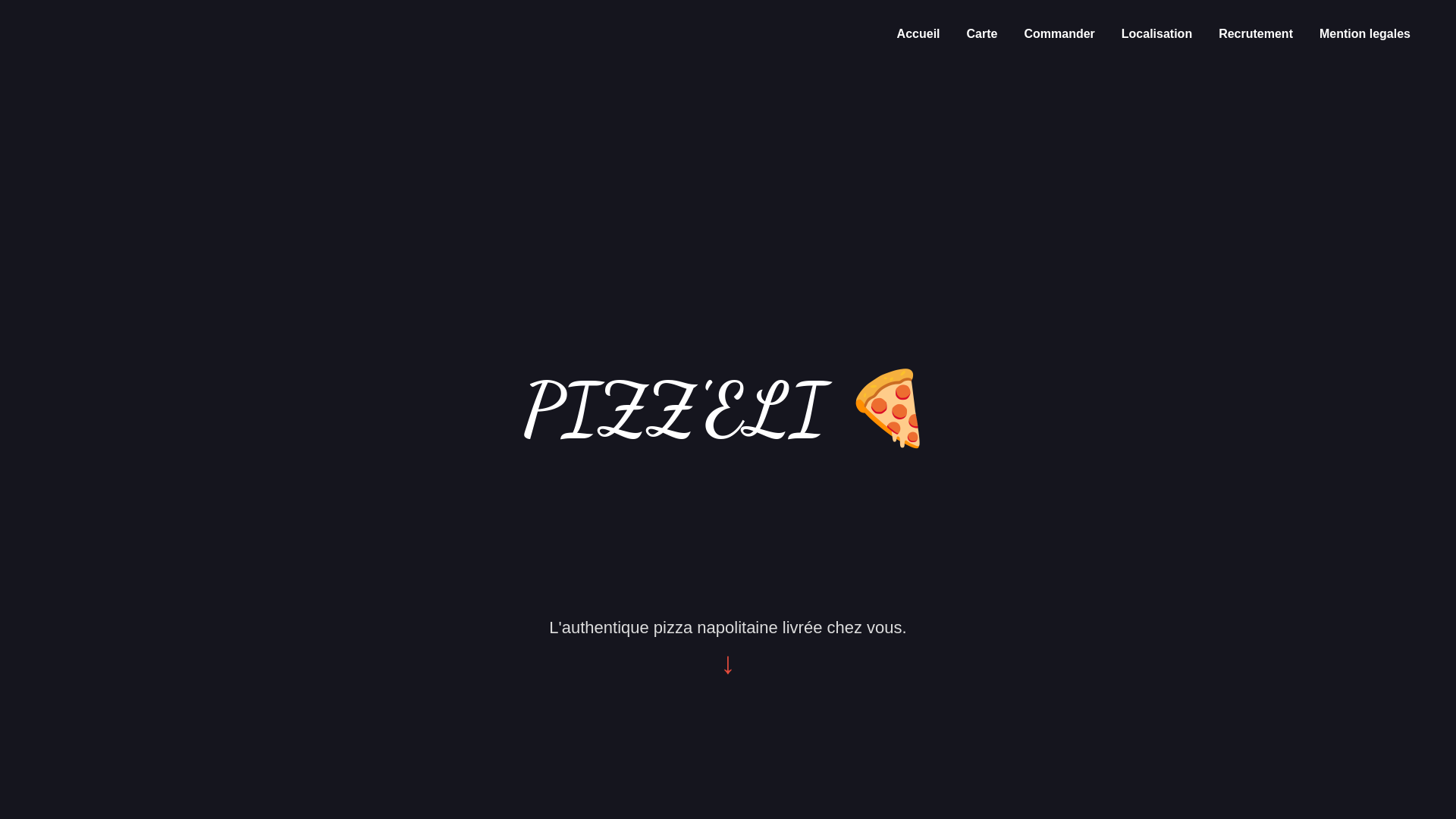 Aperçu du projet Pizz'Eli